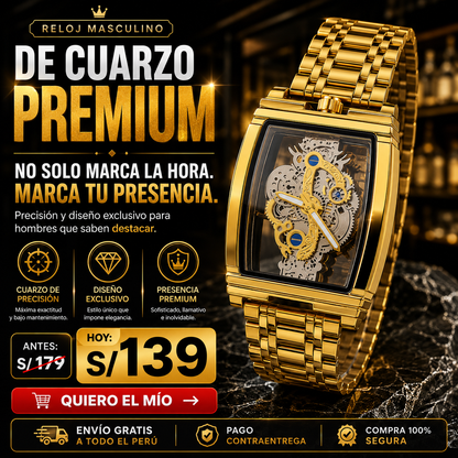 RELOJ DE CUARZO EXCLUSIVO - STOCK LIMITADO