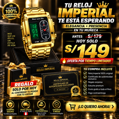 RELOJ IMPERIAL DUAL - RECLAMA TU REGALO SOLO HOY
